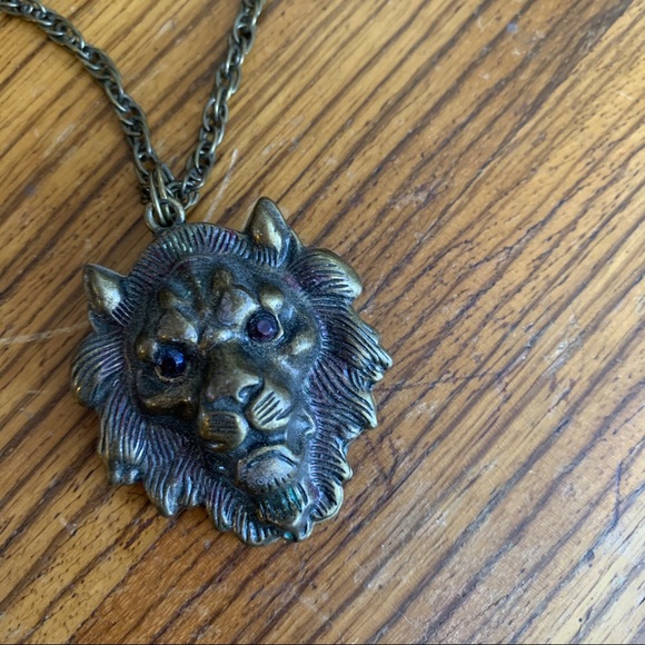 Vintage lion head necklace pendant pin Lannister - Picture 7 of 7